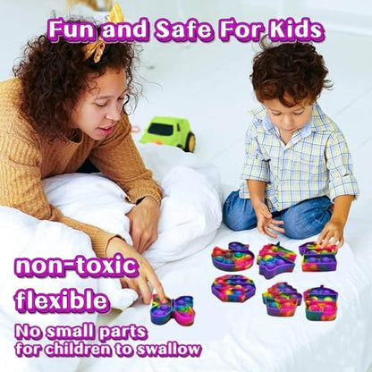 14 Pack Pop Fidget Sensory Toys Party Favors for Kids 4-8 8-12 Year Boy Girl Mini Fidget Toy Bulk Bubbles Popper for Easter Gifts Goodie Bag Stuffers Stress Toy for Birthday Party Favors Toddler Toys - Image 5