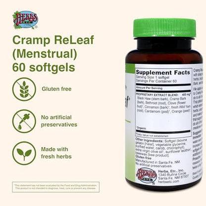 Liquid-filled herbal softgels for fast-acting period cramp support
