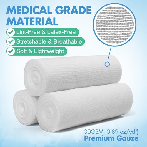 Individual roll of LotFancy conforming stretch bandage demonstrating fabric texture.