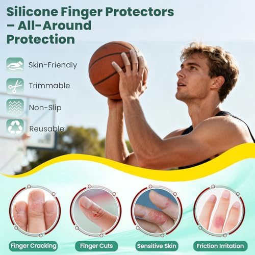 Silicone finger protectors in long and short variants for custom sizing