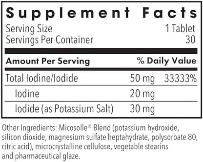 High potency Lugols solution tablet formulation for iodine deficiency replenishment