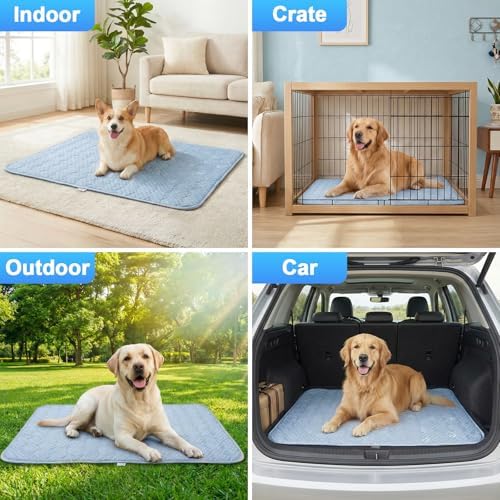 Non-slip backing of the premium USA imported dog mat preventing sliding on floors.