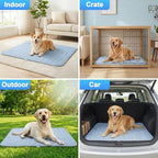 Non-slip backing of the premium USA imported dog mat preventing sliding on floors.