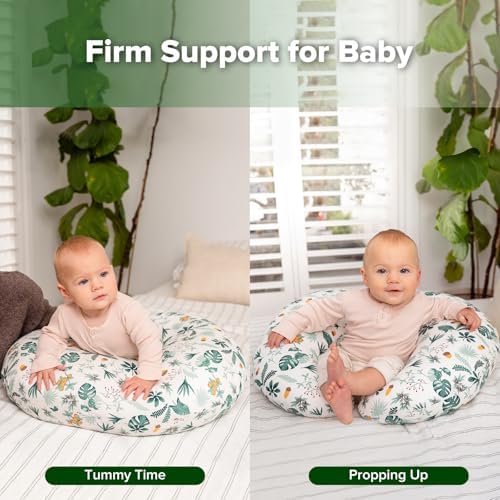 Haakaa nursing pillow used for baby tummy time support