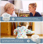 Side profile of spill-proof urinal bottle for home care