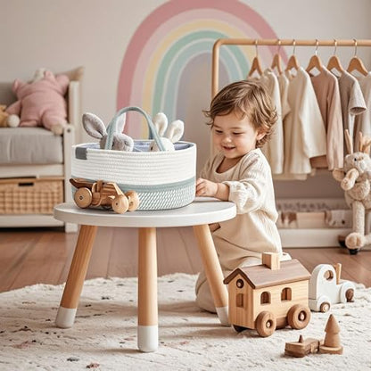 Decomomo nursery organizer filled with baby essentials