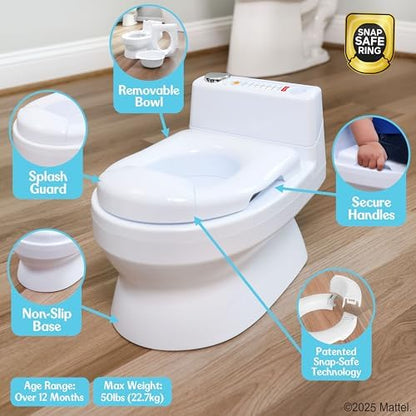 Fisher-Price toddler potty with splash guard and bowl