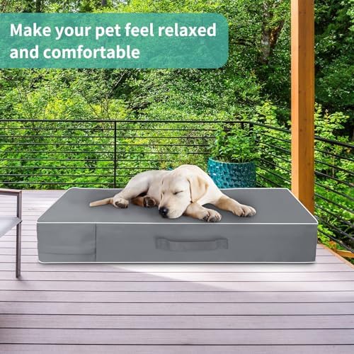 Durable grey replacement cover for extra large dog beds