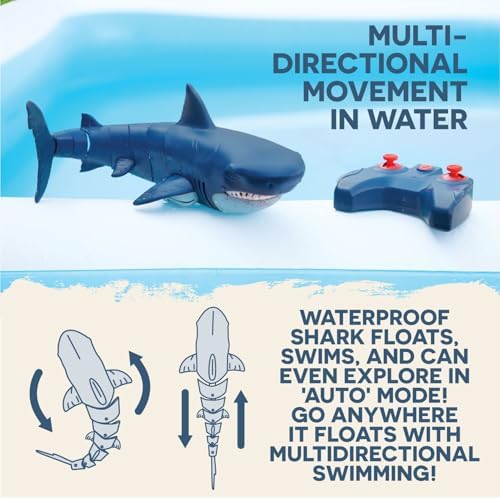 Top profile view of Terra by Battat electronic shark toy