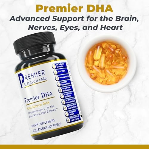 Premier Research Labs vegan omega 3 supplement label details