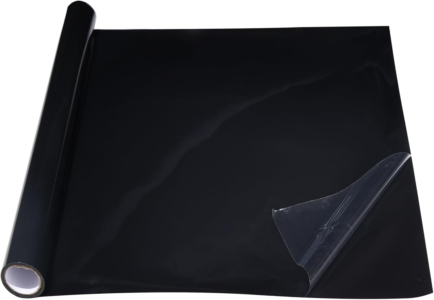 COCODE Black Aquarium Background Static Cling front package view showcasing the matte black vinyl roll.