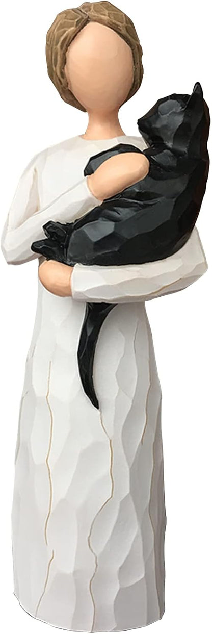 FRUMOASA Cat Memorial Gifts, 6 Inch Loss of Cat Sympathy Gifts, Pet Cat Remembrance Gifts, Hand-Painted Cat Angel Figurine Statue in Memory of Passing Away Cat - Image 9
