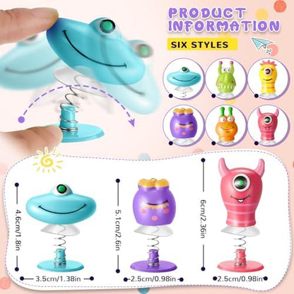 Hand pressing down a miniature spring loaded pop up toy to demonstrate the jumping mechanism