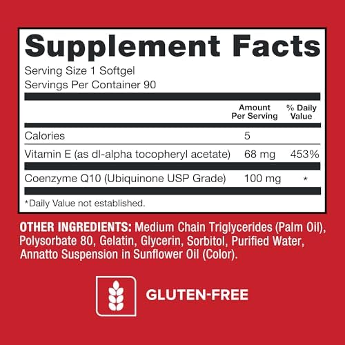 Close up of a water and fat soluble Coenzyme Q10 softgel pill