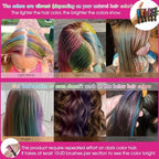 Vibrant temporary hair dye combs in six different rainbow colors