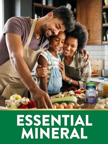 Chewable zinc citrate gummies for healthy skin and cell production support