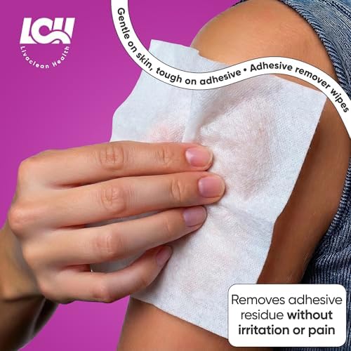 Livaclean Health skin safe adhesive remover being used to lift medical tape