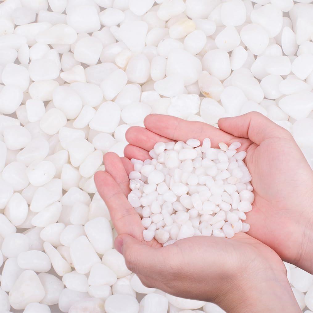 Hot Seal white aquarium gravel pebbles front view in bag
