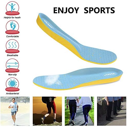 Side profile of VoMii arch support insoles showing ergonomic foam thickness.