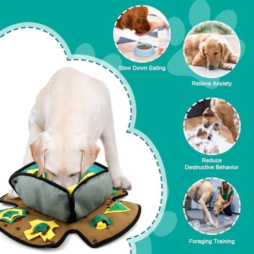Awoof Snuffle Mat for Dogs with treats hidden