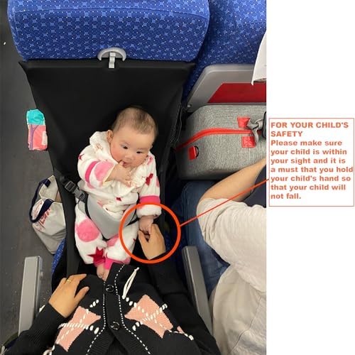 MueKeesam children airplane foot rest with integrated mesh side pockets