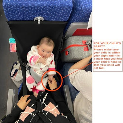 MueKeesam children airplane foot rest with integrated mesh side pockets