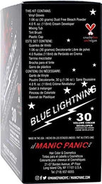 Manic Panic Blue Lightning Hair Bleach Kit close up of the mixing tub and tint brush accessories