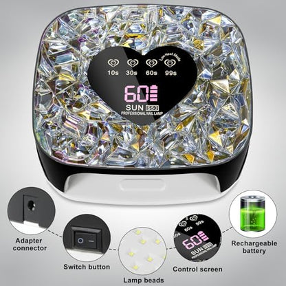 Limegirl gel nail lamp with detachable base removed