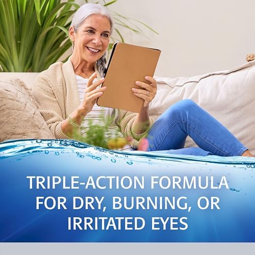 USA imported Refresh Optive Advanced eye drops twin pack for irritated and burning eyes.