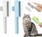 Pet Hair Removal Comb Flea Comb, 2025 Upgrade Cat Grooming Brush, Cat Brush with Release Button, De-Shedding Hair, Dog Grooming Supplies, Fine-Tooth Massage (Blue) - Image 10