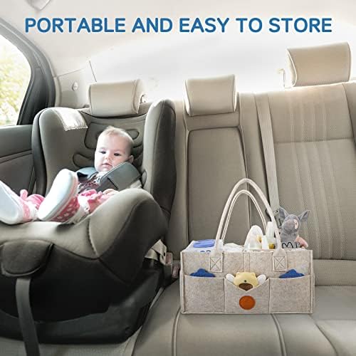 Maliton diaper caddy organizer used on a baby changing table