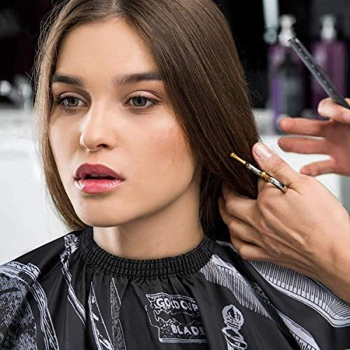 Himart anti static salon barber cape set being used for a family haircut at home