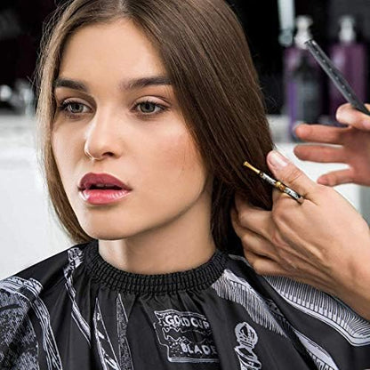 Himart anti static salon barber cape set being used for a family haircut at home