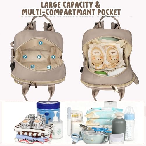 CandyHome large capacity diaper bag angled lifestyle view