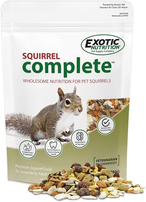 Exotic Nutrition Squirrel Complete food texture and natural ingredients