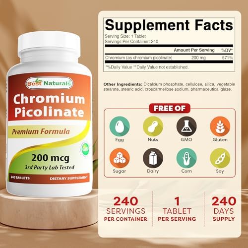 Best Naturals health supplement bottle showing GMP compliance label