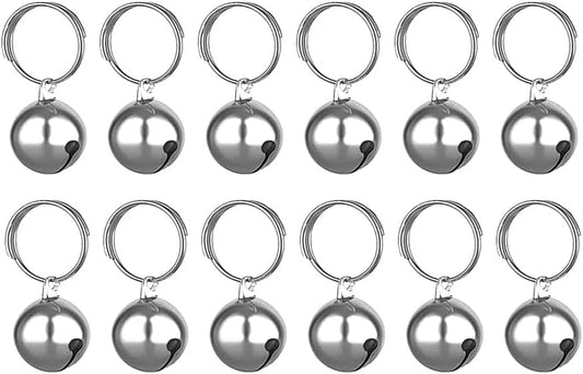SKYPIA 3 Pack Pet Bells for Dog Cat Collar Charm Pet Pendant Accessories Stainless Steel Anti-Lost Training Bells for Collars Pet Pendant Accessories 1/2-Inch Silver - Image 1