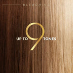 Close up of blue bleaching powder for hair highlights showing the fine smooth texture