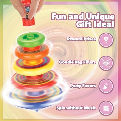 Children playing with 15-piece UFO spinning toy set