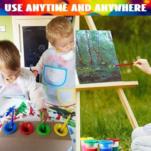 Complete twenty four count kit of mess free art supplies showcasing clear plastic bodies for easy color identification