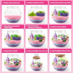 JOYEEMAX Unicorn Light-Up Terrarium Kit for Kids - LED Night Light Birthday Gift for Girls Ages 4 5 6 7 8-12 Year Old - Unicorn Toys for Girls - DIY Arts and Crafts Kit for Kids - Image 5