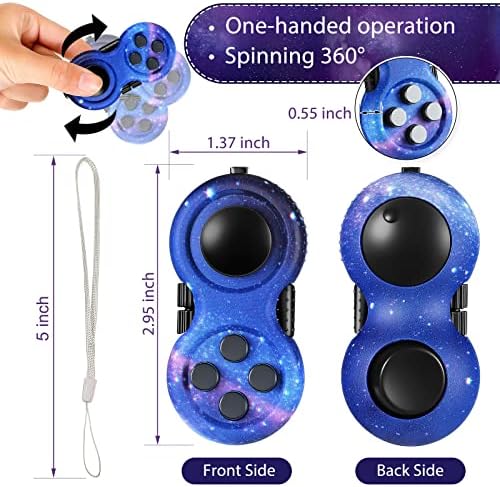 Skylety 2 Piece Fidget Toys showing both starry blue and purple styles