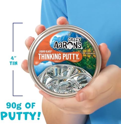 Non toxic American made non drying clear fidget putty sculpted into a ball