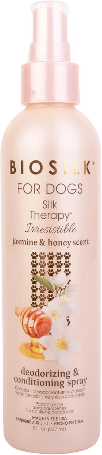 pH balanced jasmine and honey pet shampoo bottle for sensitive dog skin