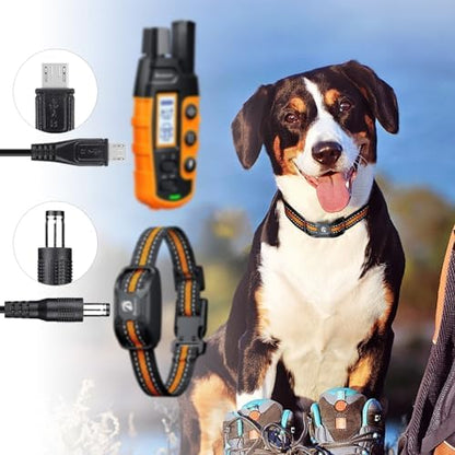 YEAOI dog collar replacement charger pack of two showing both items side by side for pet remote power supply.