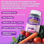 Ellamentz vegan prenatal vitamins gummy texture and close up