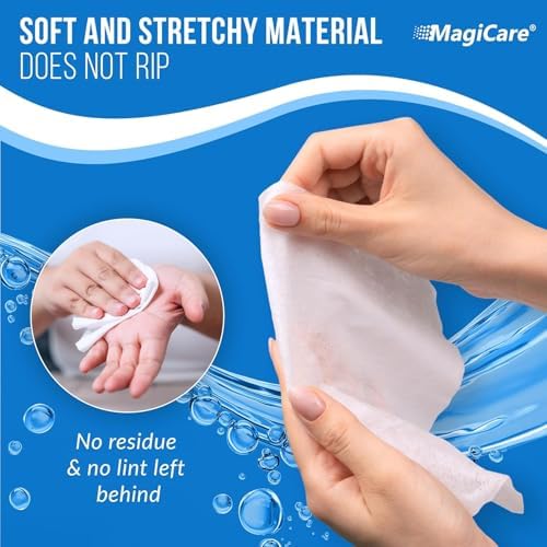 MagiCare 75% Large Alcohol Wipes (2 Canisters) - Hand Sanitizing Wipes - Hand Sanitizer Wipe, Unscented, Premium - Home, Classroom, Camping - 2, 100ct Canisters (200pcs) - Image 5