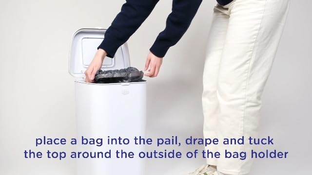 Modern design white Ubbi waste bin for adult care