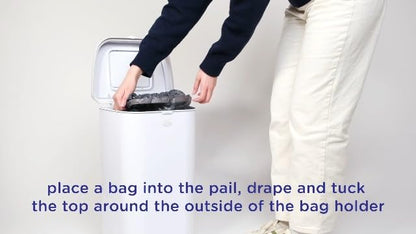 Modern design white Ubbi waste bin for adult care