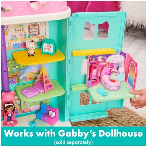 Gabbyâ€™s Dollhouse, Sweet Dreams Bedroom with Pillow Cat Figure and 3 Accessories, 3 Furniture and 2 Deliveries, Kids Toys for Ages 3 and up - Image 5